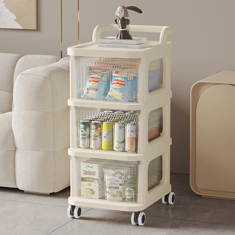 Baby Storage Rack Snack Storage Rack Baby Products Storage Cabinet Floor Removable Storage Rack Toy Trolley