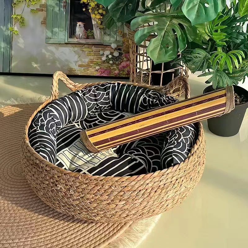 Kitty City Cat Bed, Cat House Bed, Sofa Bed, Cat Rope Bed ,straw Kitty Rattan Removable And Washable