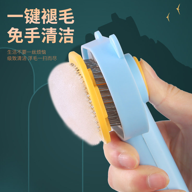 Pet Comb Long Hair Removal Comb Pet Hair Removal Comb Cats And Dog comb Floating Hair Beauty Self-cleaning Needle Comb Cat Supplies