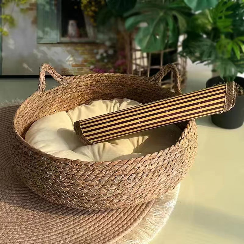 Kitty City Cat Bed, Cat House Bed, Sofa Bed, Cat Rope Bed ,straw Kitty Rattan Removable And Washable